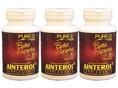 Ainterol Butea Superba PURE-D 500 (300 cápsulas)